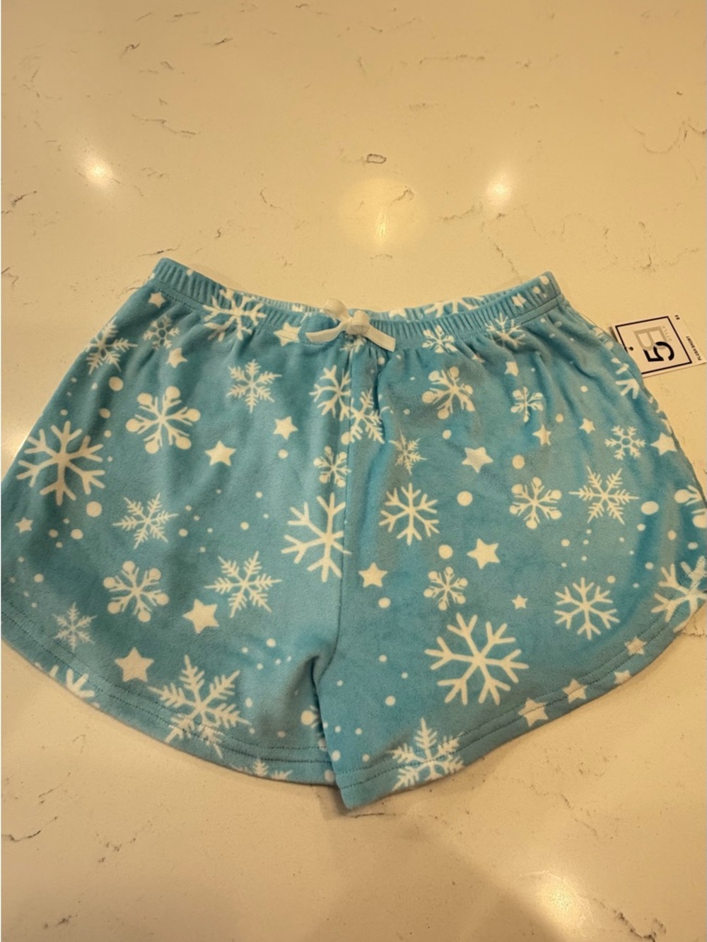 NWT Women’s Sky Blue Snowflake Athletic Shorts